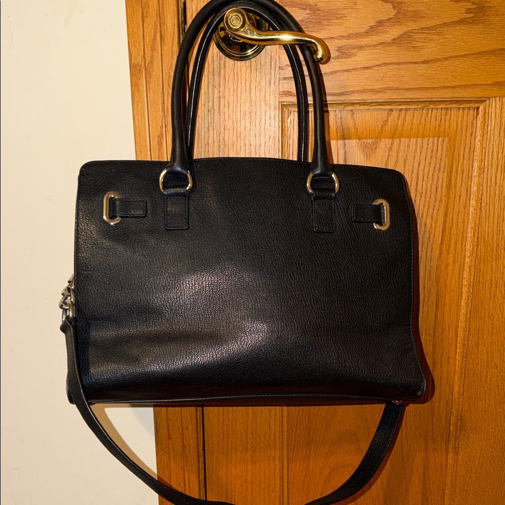 Michael Kors Black Shoulder Bag with Silver Accents - Picture 2 of 12